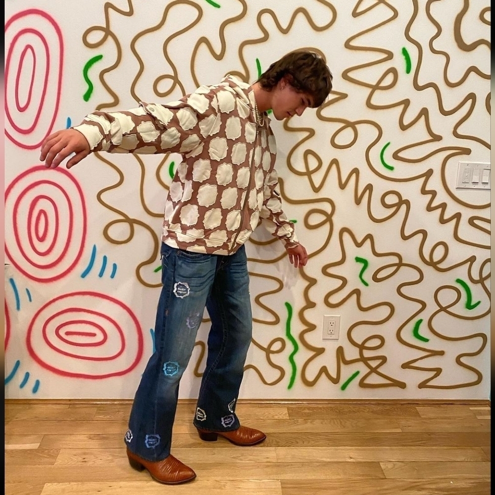 Mind Liquid Studio Size Xl Patchwork Zip Hoodie S… - image 1